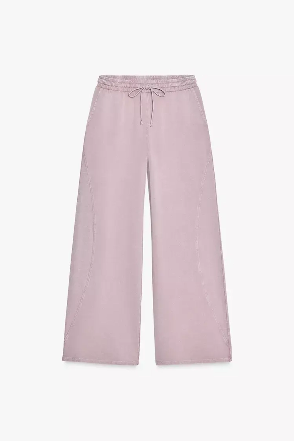 ZARA БРЮКИ С ЛИНЯЛЫМ ЭФФЕКТОМ, ПУДРОВО-РОЗОВЫЙ