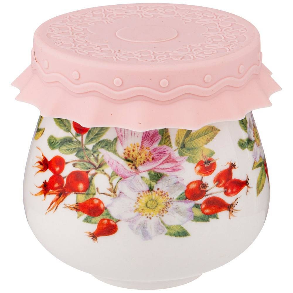 БАНОЧКА С СИЛИКОНОВОЙ КРЫШКОЙ LEFARD "ШИПОВНИК" 180 МЛ (КОР=72ШТ.)