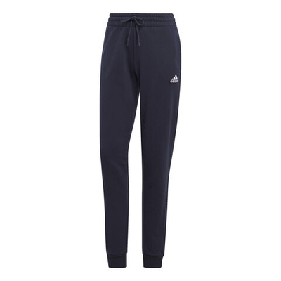 Женские теннисные брюки adidas Essentials Linear French Terry Cuffed Training Pants Women - Dark Blue, White