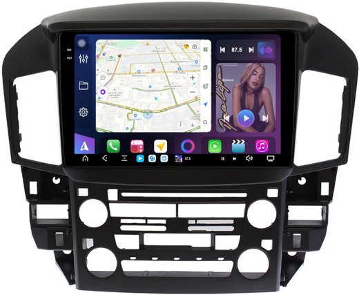 Магнитола для Lexus RX300 U10, Toyota Harrier 1 1997-2003 (взамен монохрома) - FarCar XXL9-9598F1 монитор 9.5" 2K QLED на Android 14, TS20, 8+256Гб, CarPlay, 4G SIM-слот