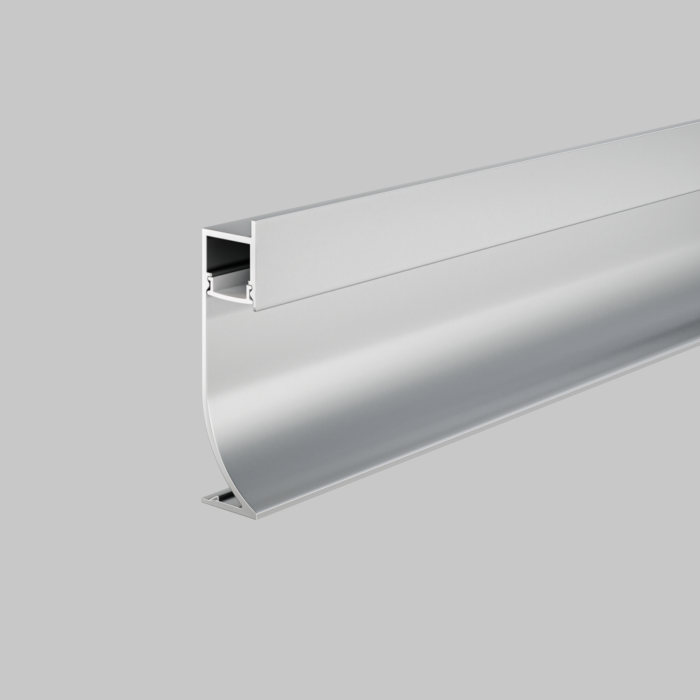 Алюминиевый профиль Maytoni плинтус 53×14 (Серебро, 2 м), ALM-5314-S-2M