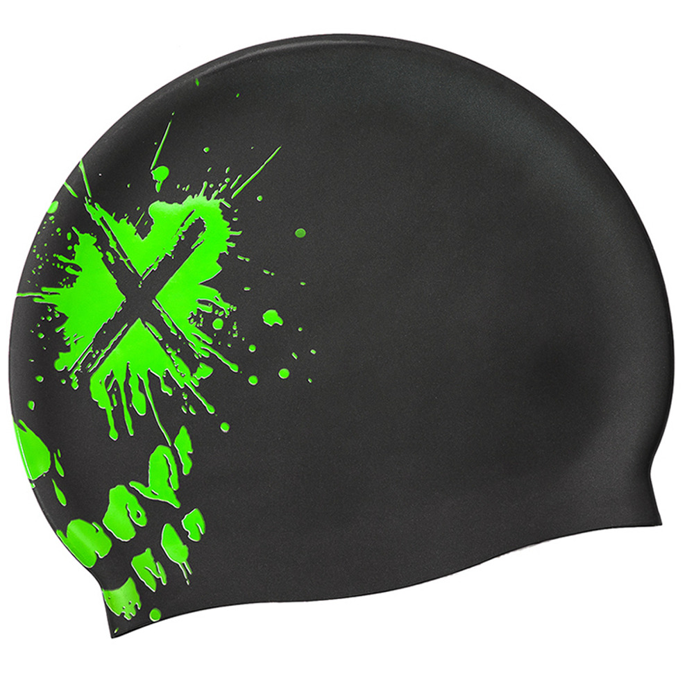 Шапочка для плавания силиконовая Mad Wave Crazy Scull