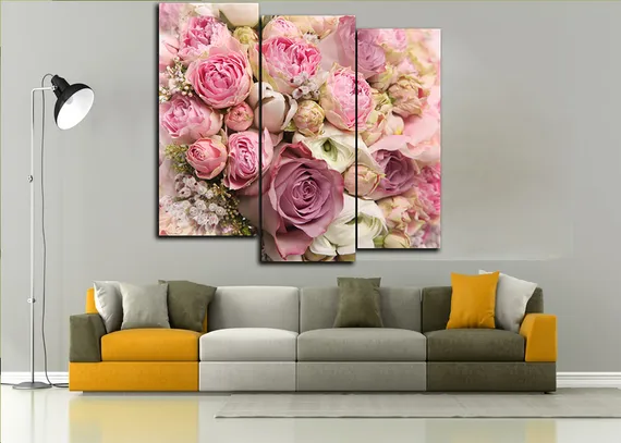 Модульная картина "Нежный букет"