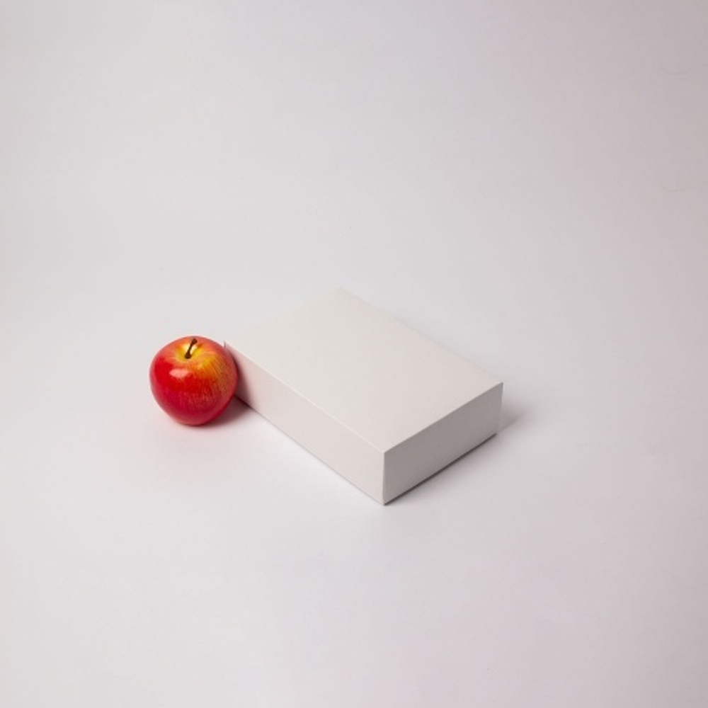 Коробка крышка-дно 21x6x15, белый, картон