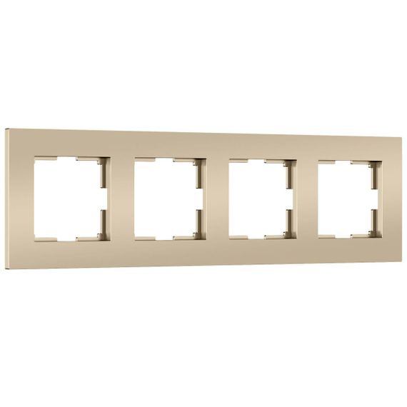 Рамка на 4 поста Slab шампань софт W0042911 a071627