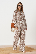 23251 Блузка женская (молочно-коричневый)