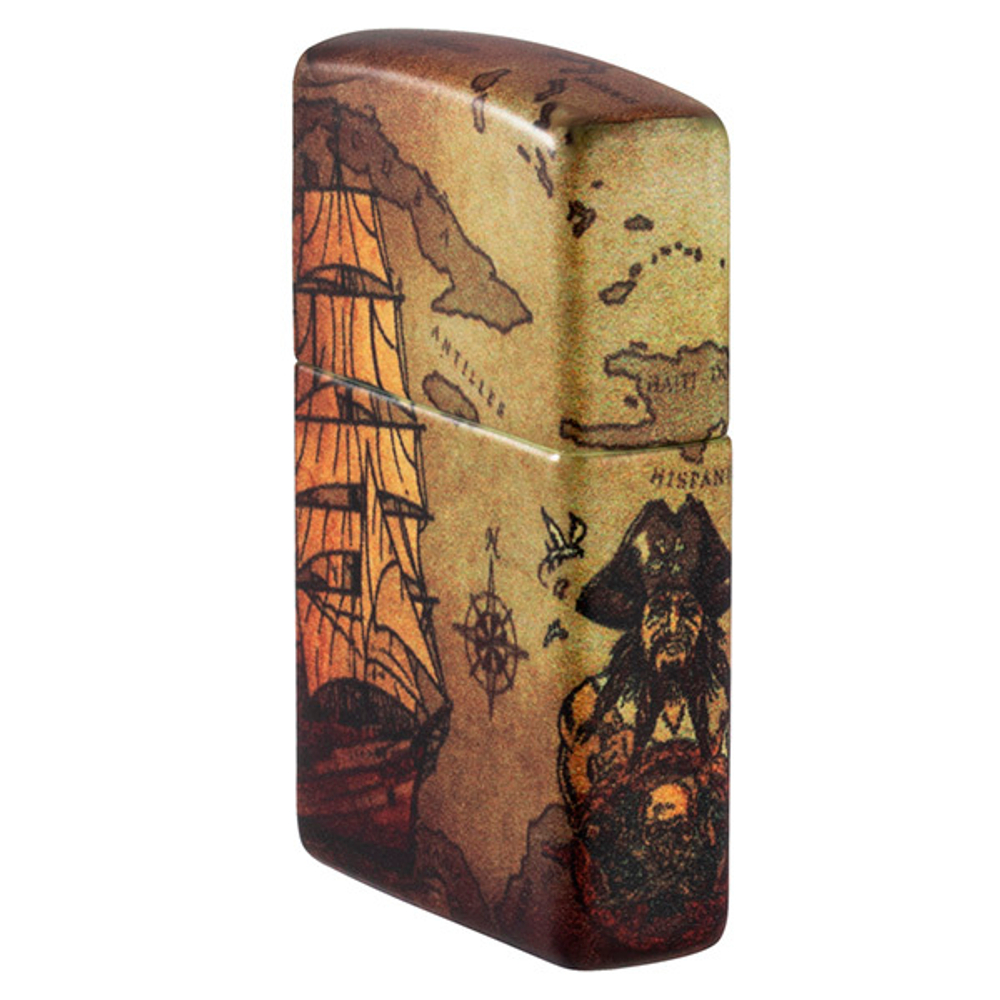 Зажигалка Zippo Pirate Ship с покрытием White Matte