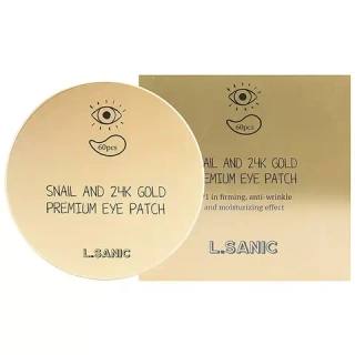 Гидрогелевые патчи с золотом и муцином улитки L.SANIC Snail And 24K Gold Premium Eye Patch 60 шт