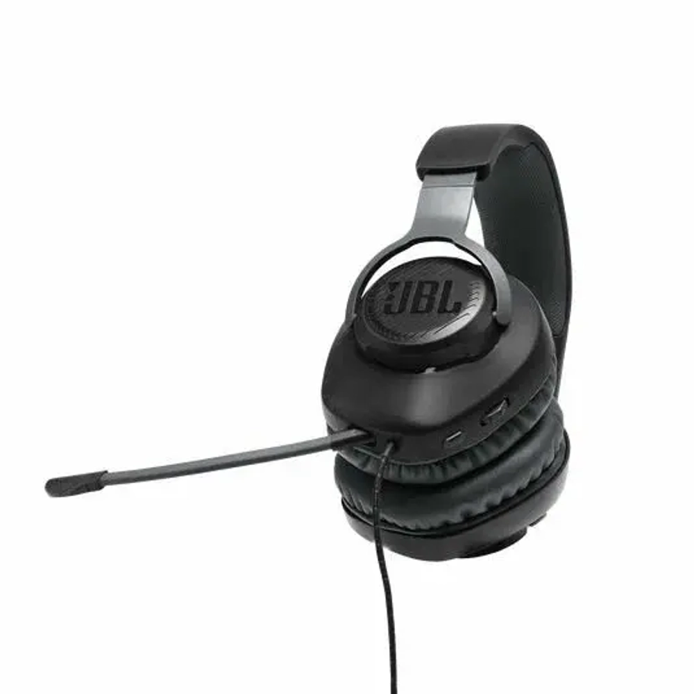 Компьютерная гарнитура JBL Quantum 100, черные, игровые наушники проводные