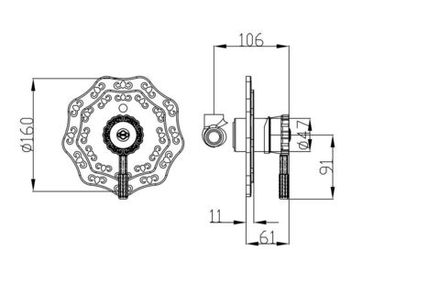 ZorG A 105DK-BR встраиваемый смеситель