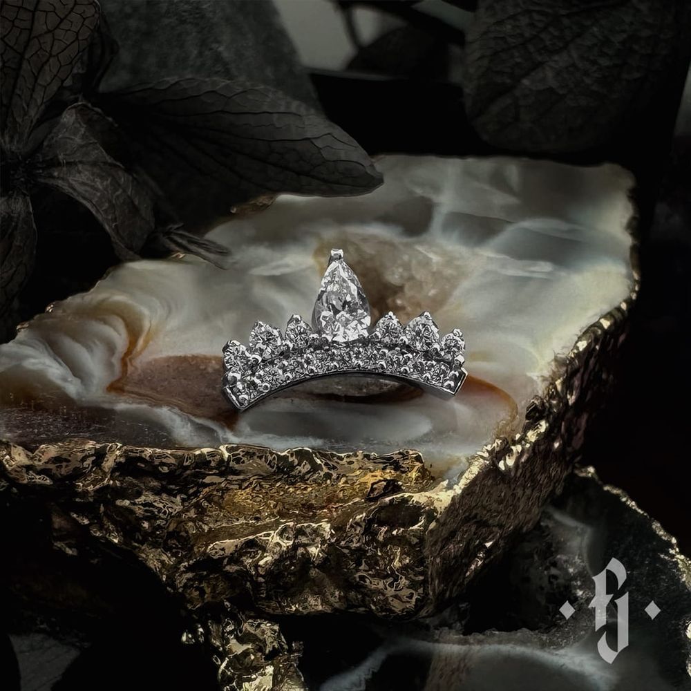 Кластер &quot;Princess&quot; - Белое золото - White CZ