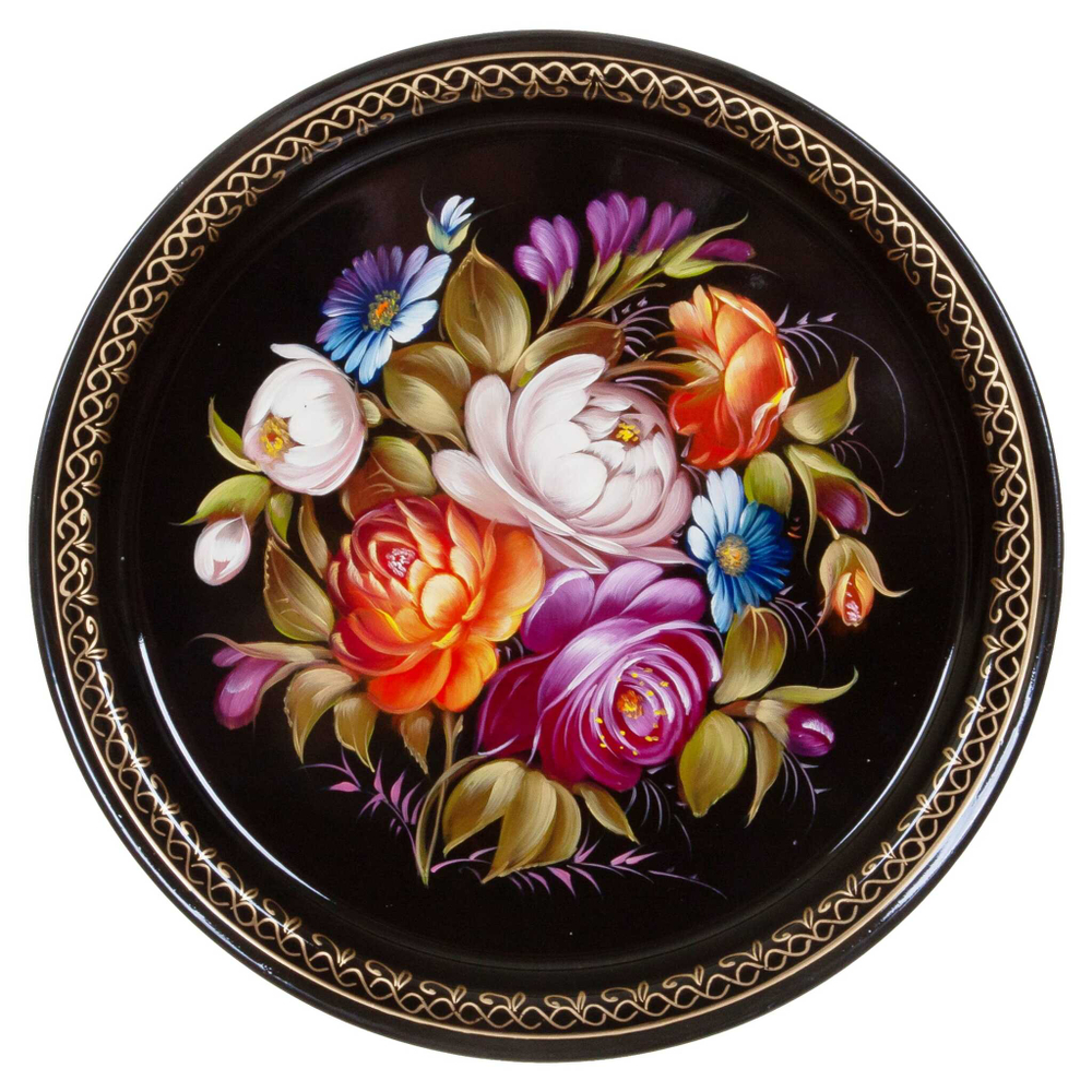 Zhostovo metal tray A5D16112023068
