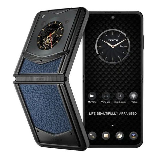 Vertu Ironflip джентльменский синий (кожа теленка)