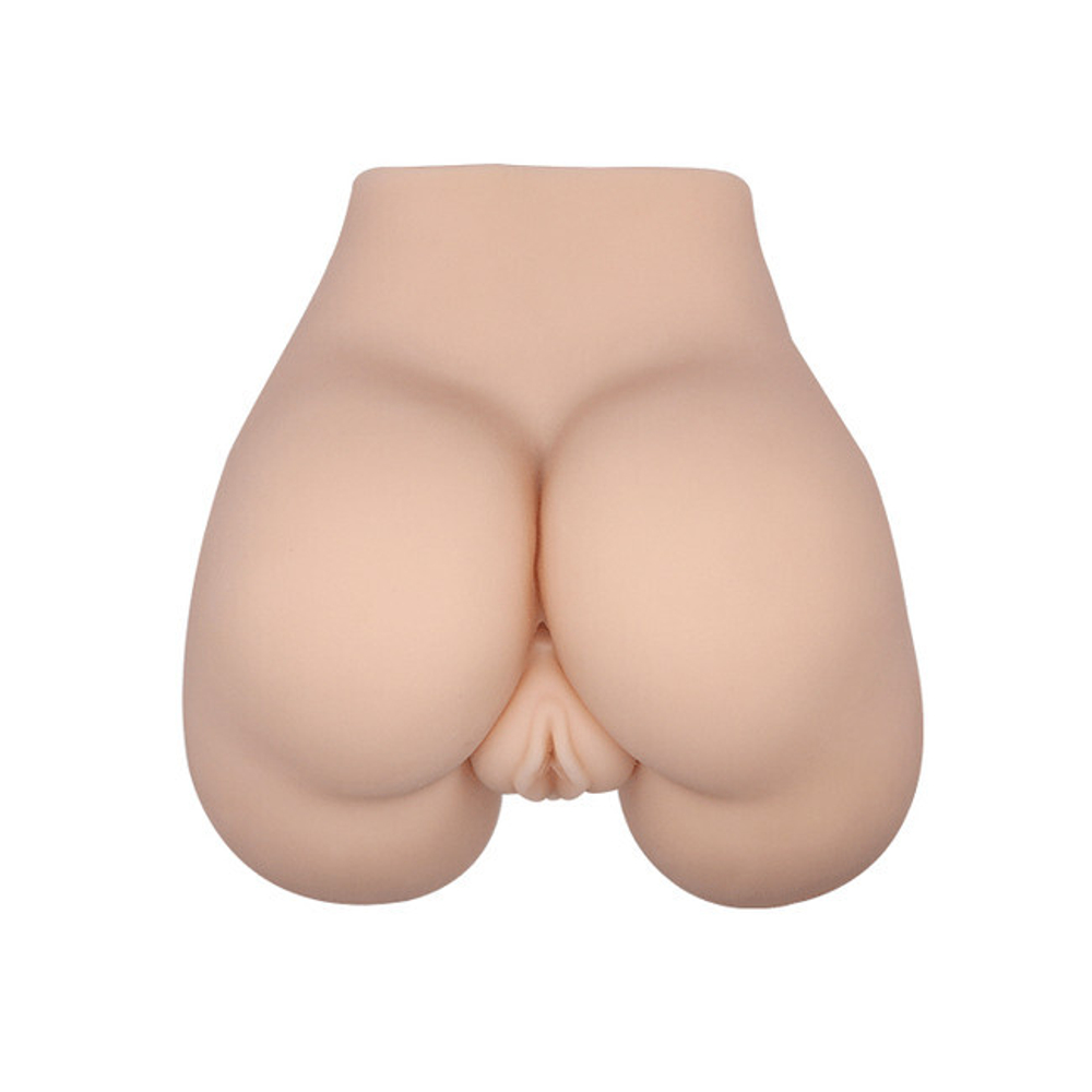 Мастурбатор вагина и анус с вибрацией Crazy Bull Vagina and Anal (Цвет: телесный)