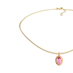Колье Qudo TIVOLA UNICA big (G/P) Light rose 3 cm 420531