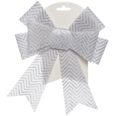 Бант на ёлку «Вошебный день» 16*21 см, Белый