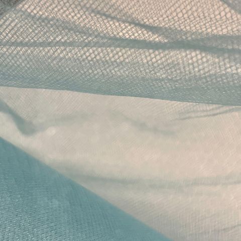 Фатин Кристалл средней жесткости с блеском ш300см, цвет голубой