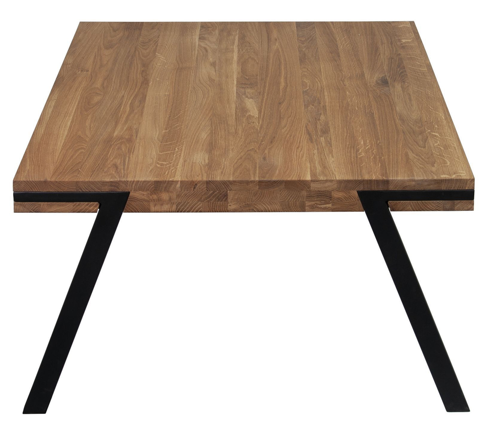 Стол журнальный лофт Флеверс массив дуба, металл