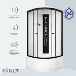 Душевая кабина Parly BETT B821 80х80 профиль черный матовый/стекло матовое