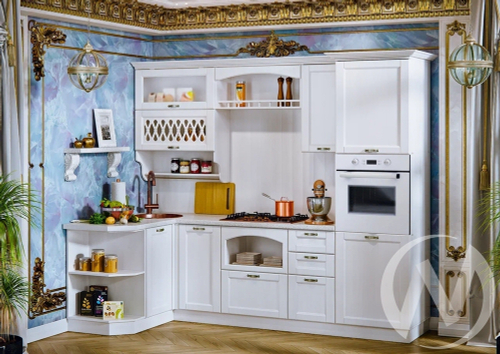 Кухня Милано 2;6*1;35м (белый/белая текстурная/антарес)