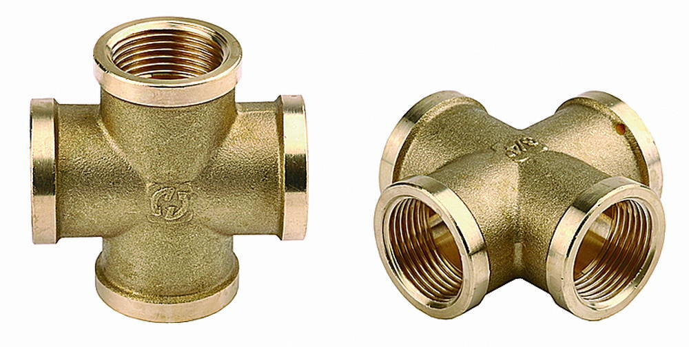 Крестовина GENERAL FITTINGS латунь, г/г/г/г, 3/4″