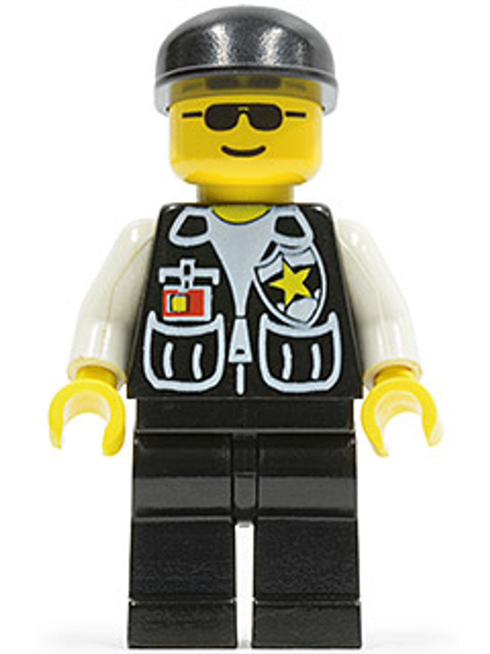 Минифигурка LEGO soc045 Полицейский Шериф в кепке и очках