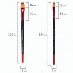 Кисти BRAUBERG PREMIUM, набор 10 шт. (синтетика, круглые № 1, 2, 3, 5, 8, плоские № 2, 4, 6, 8, 10), 201027