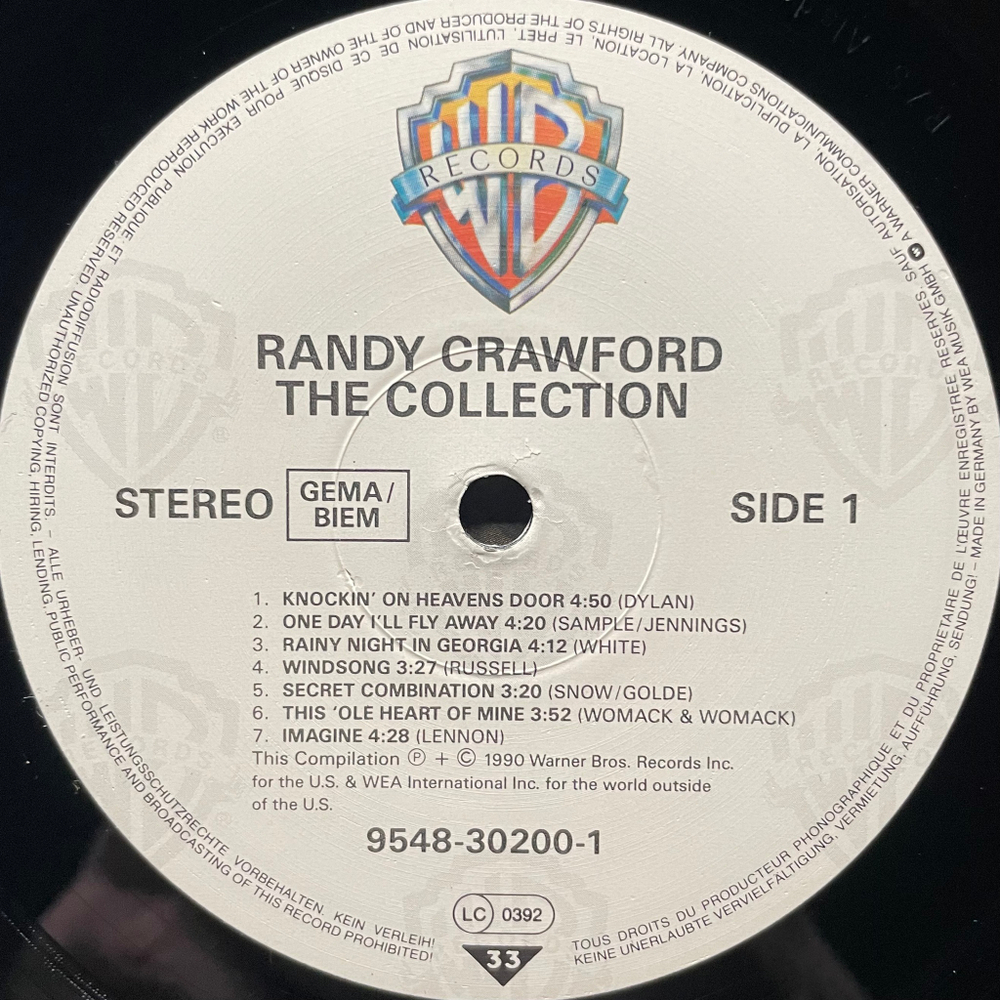 Randy Crawford ‎– The Collection (Германия 1990г.)