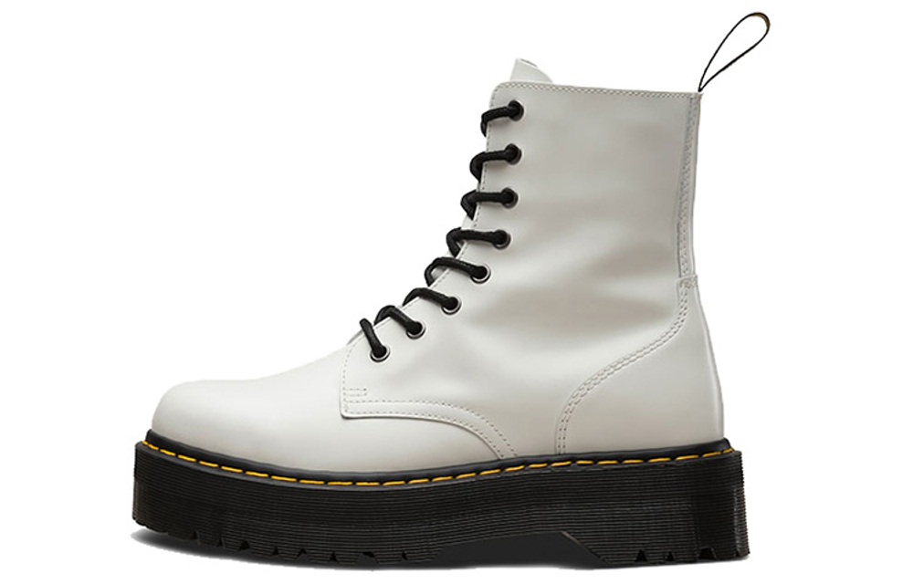 Dr. Martens Jadon Smooth Leather Platform Boot White