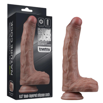 Реалистичный фаллос двуслойный Nature cock (8,5")