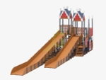 Зимняя деревянная горка "IgraGrad Snow Fox 19" с тремя скатами