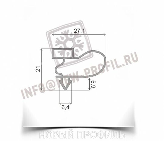 Уплотнитель для Шкафа шоковой заморозки Desmon GBF-5G размер 735*390 мм(005 АНАЛОГ)