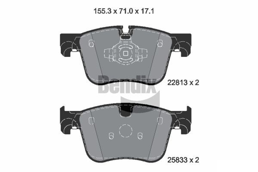 BENDIX Braking - BPD1573-BEN - Brake Pad Set, disc brake