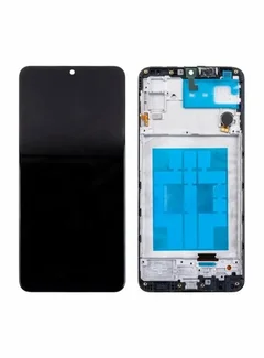 Дисплей для Samsung M325F Galaxy M32 в сборе с сенсором и рамкой (Черный) AMOLED