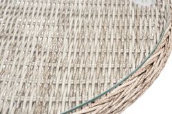 "Эспрессо" плетеный круглый стол, диаметр 80 см, цвет бежевый