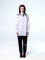 Рубашка "Смородина" с окрашиванием. Бело-черная