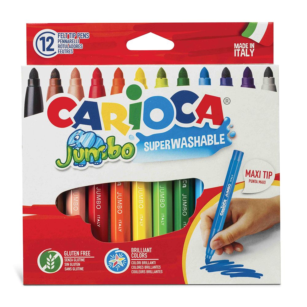 Фломастеры Jumbo 12 цв, 40569, Carioca 40569