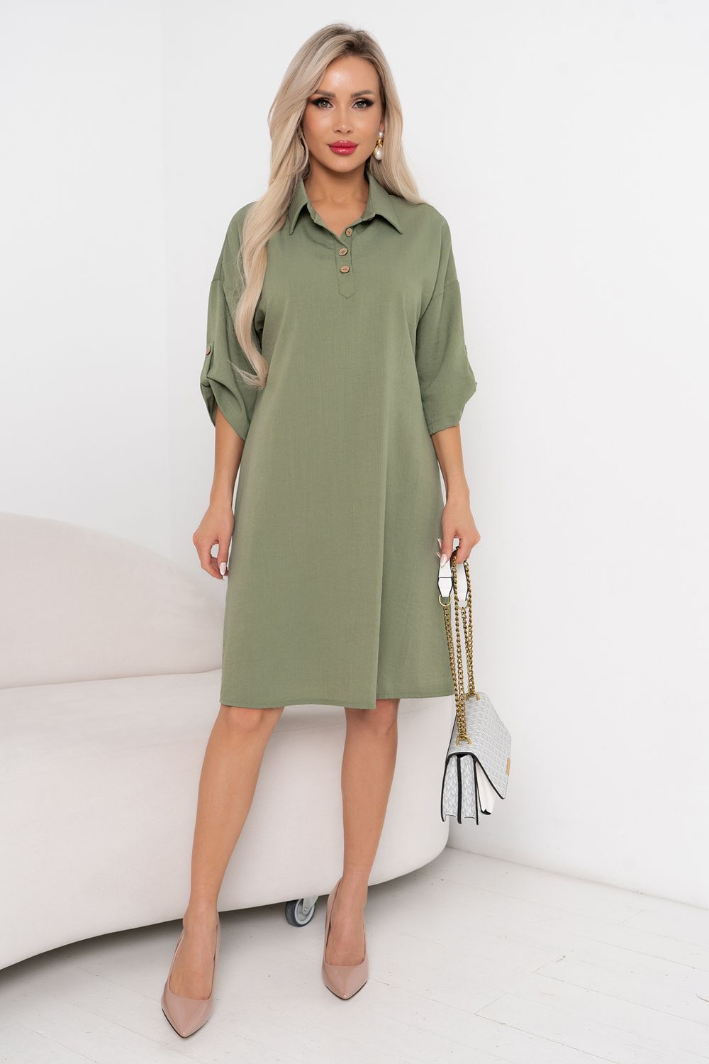 Платье Линда (хаки) Р11-1180 Nikol (Акция)