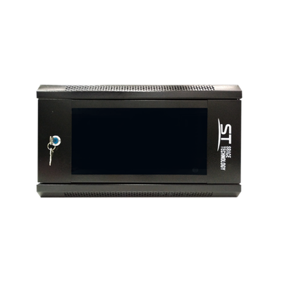 Шкаф телекоммуникационный настенный ST-NC6U01 (ЧЕРНЫЙ) С ПОЛКОЙ (версия 2)