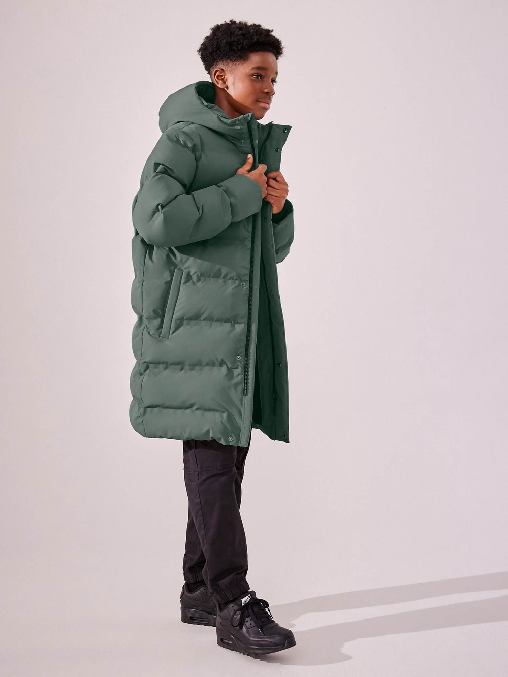 Куртка утепленная с капюшоном для мальчика Next Q51-584, Зеленый