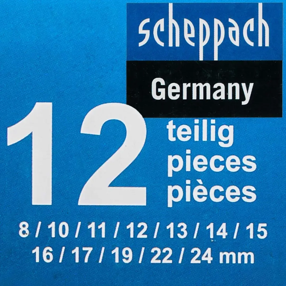 Ключи комбинированные, набор 12пр. (8, 10-17, 19, 22, 24мм) Scheppach Sch-5121P