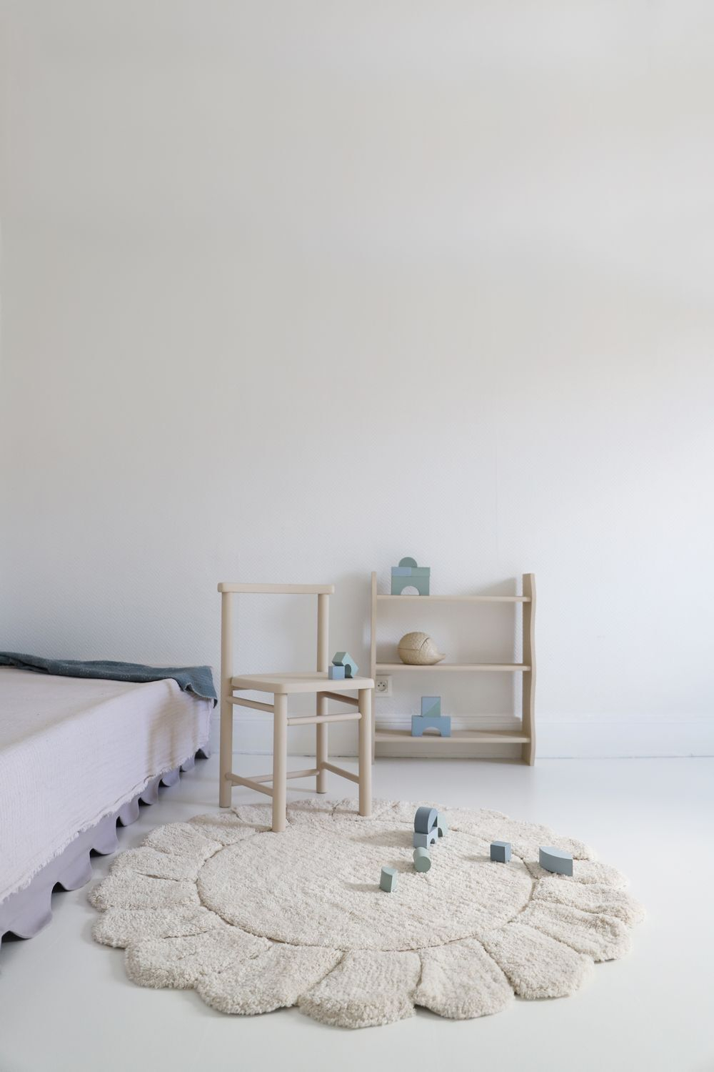 Стираемый коврик Nattiot Gabrielle (Ø110 см), хлопок, бежевый