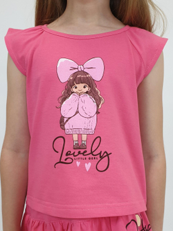 02-136-4 Комплект для девочки (фуфайка+ юбка)