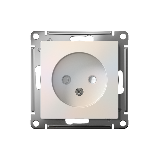 Розетка 1-м СП AtlasDesign 16А IP20 без заземл. защ. шторки механизм жемчуж. SE ATN000449
