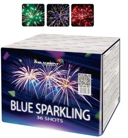 Батарея салютов "Blue Sparkling" SB-36-03* 36 залпов * 1.2"  (1/4)