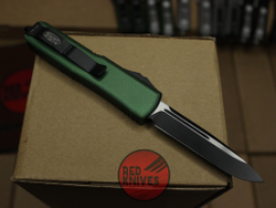Нож Microtech UTX-85 A+++ S/E Standard - зеленая рукоять, стандартный черный клинок