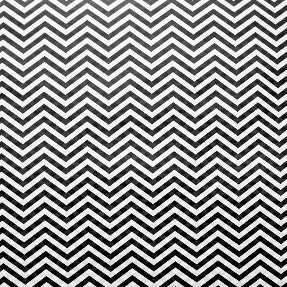 Упаковочная бумага, Крафт 70гр (0,5*10 м) Зигзаги, Черный, 1 шт.