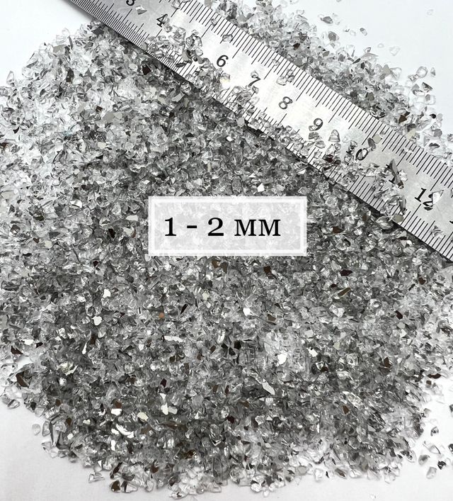 Стеклянная крошка Зеркальная двусторонняя фракция 2