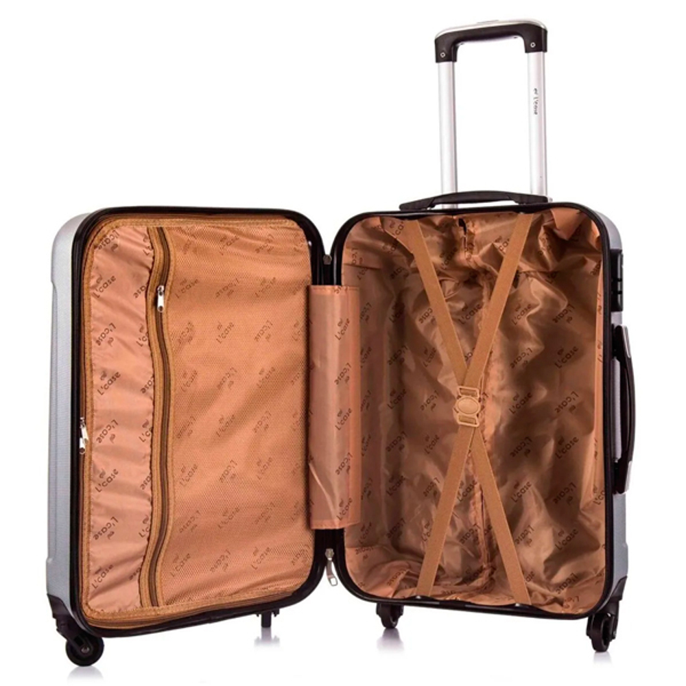 Средний чемодан L'Case Phuket, серебристый