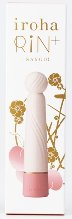 Нежно-розовый вибратор с шаровидной мягкой головкой IROHA Rin+ Sango - 16 см. (Цвет: нежно-розовый)